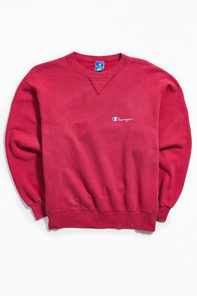 Vintage Champion Red Crew Neck Sweatshirt | Urban Outfitters