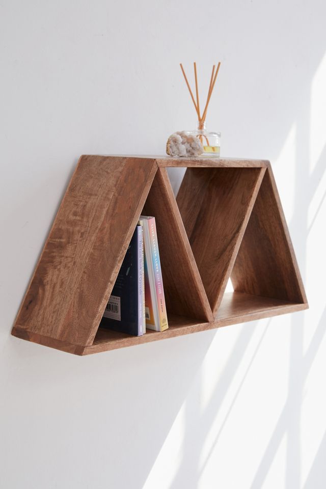 Leila Triangle Wood Wall Shelf Urban Outfitters
