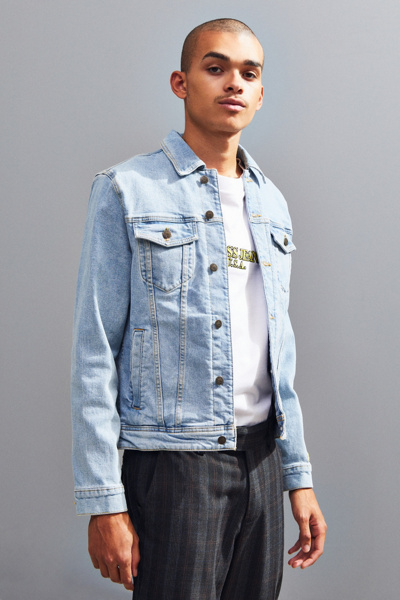 guess x chinatown market x smiley uo exclusive denim trucker jacket
