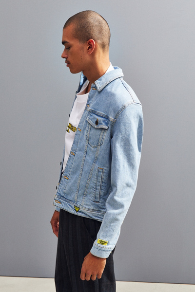 guess x chinatown market x smiley uo exclusive denim trucker jacket