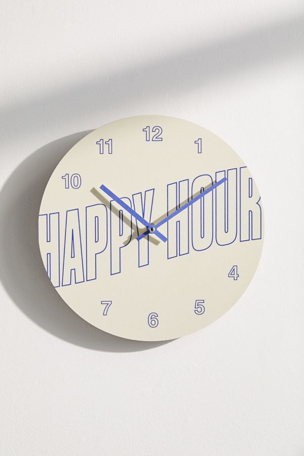 Happy Hour 12" Wall Clock Urban Outfitters