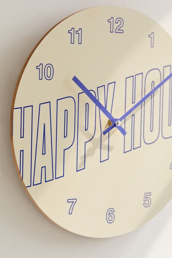 Happy Hour 12" Wall Clock Urban Outfitters