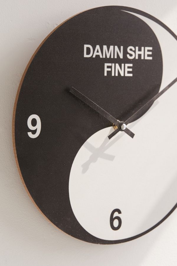 Yin Yang 12" Wall Clock Urban Outfitters