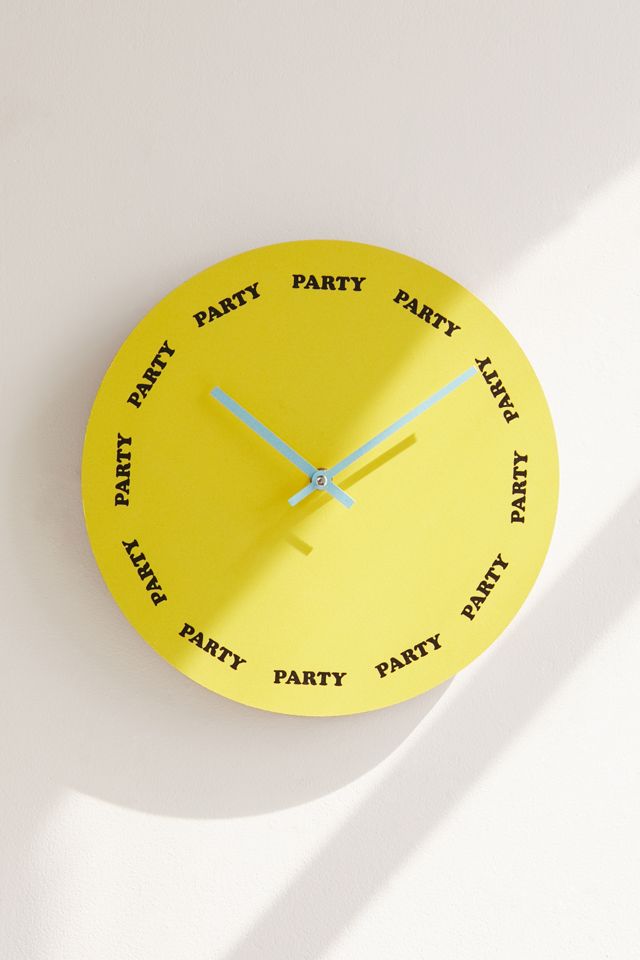 Party Time 12" Wall Clock Urban Outfitters