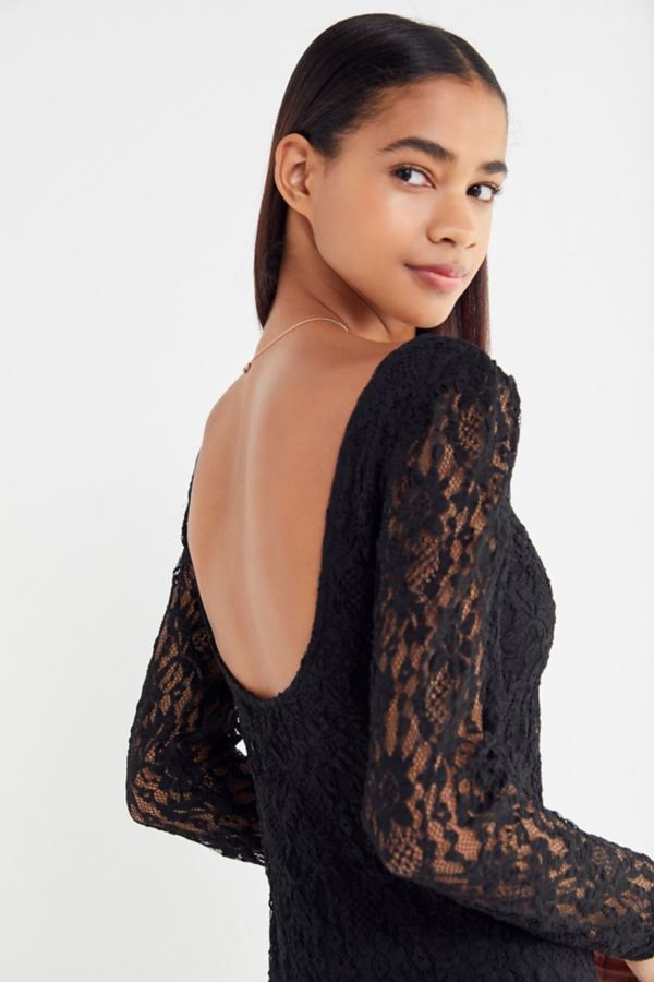 UO Lace Square-Neck Mini Dress | Urban Outfitters