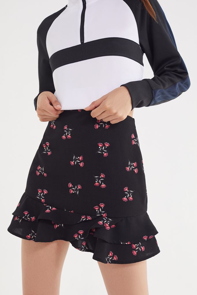 UO Floral Flippy Mini Skirt | Urban Outfitters