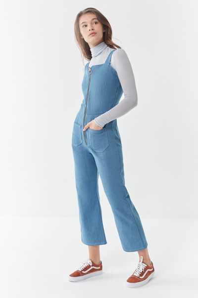 cropped denim jumpsuit