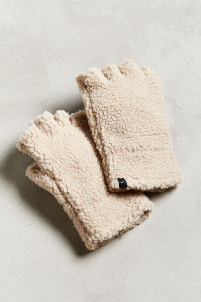 UO Fingerless Sherpa Glove Urban Outfitters Canada