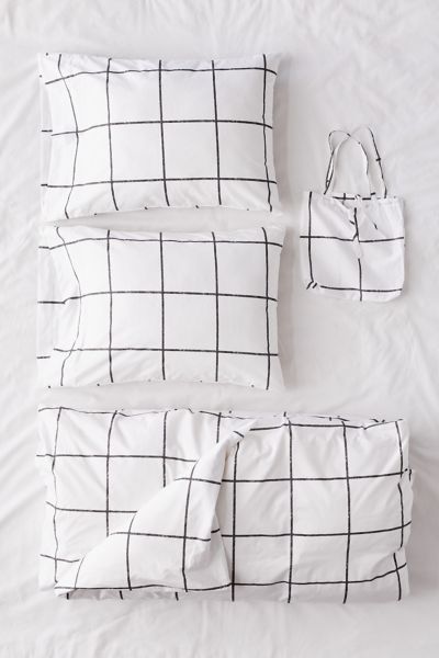 Distressed Check Duvet Set Urban Outfitters