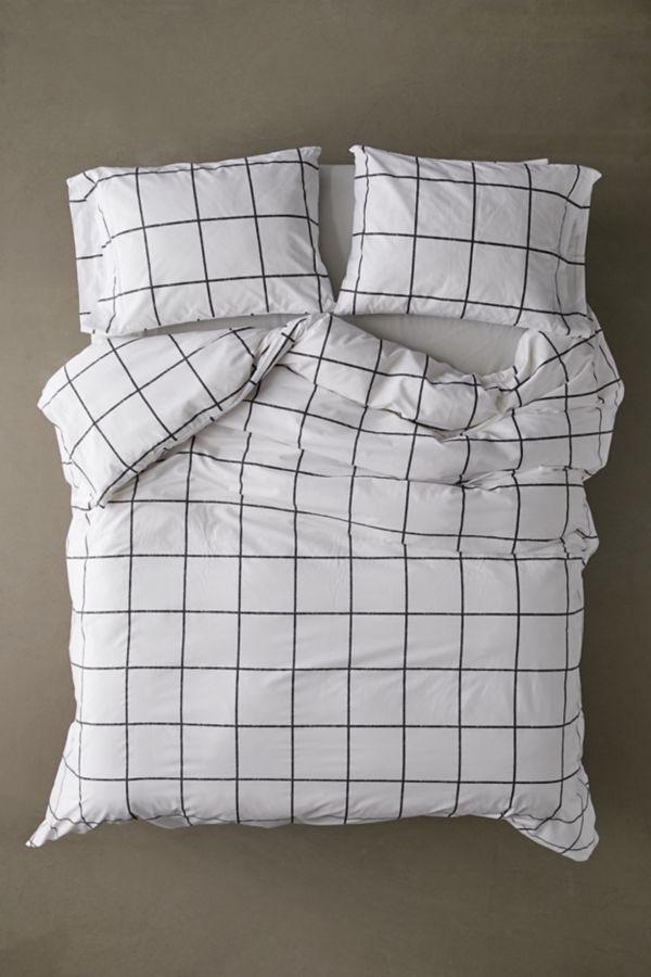 Distressed Check Duvet Set Urban Outfitters