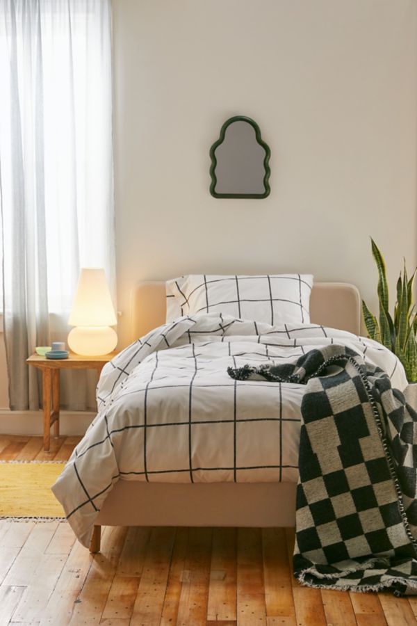 Distressed Check Duvet Set Urban Outfitters