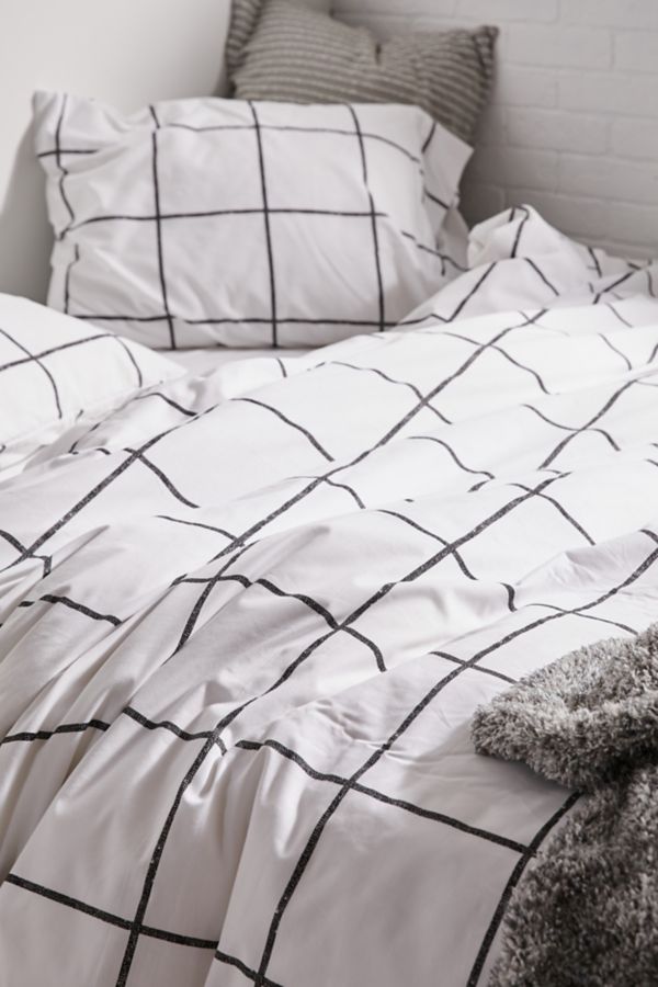 Distressed Check Duvet Set Urban Outfitters