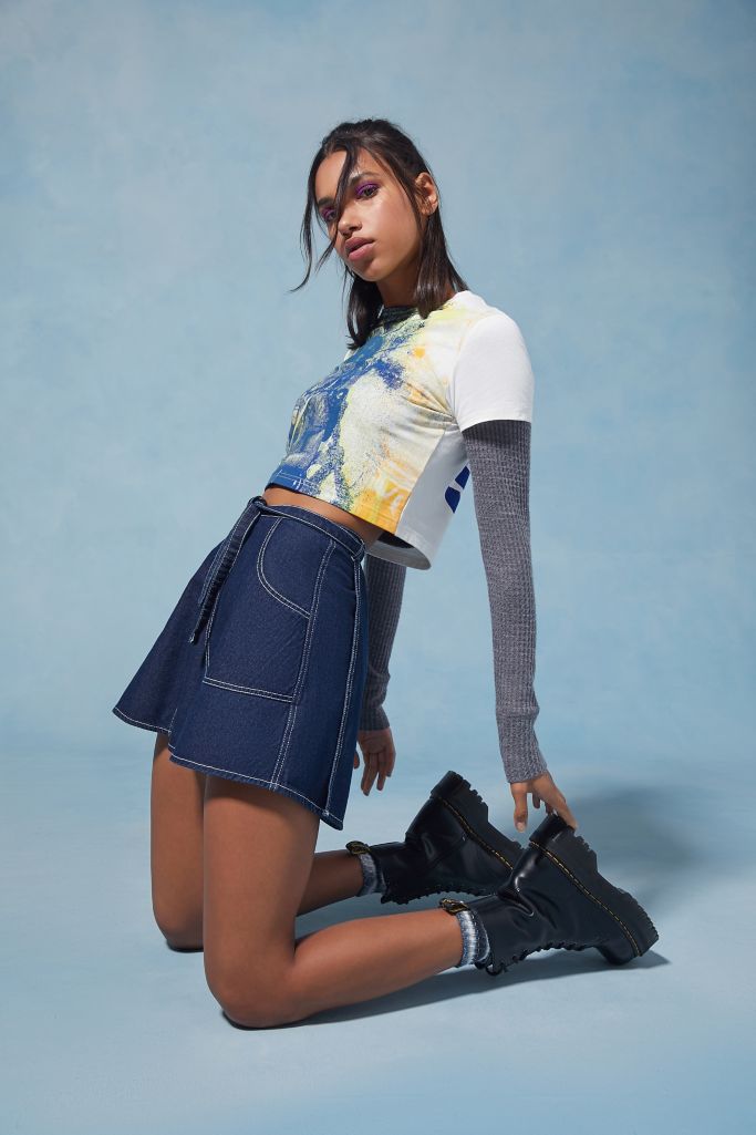 Anna Sui & UO Denim Wrap Skirt | Urban Outfitters