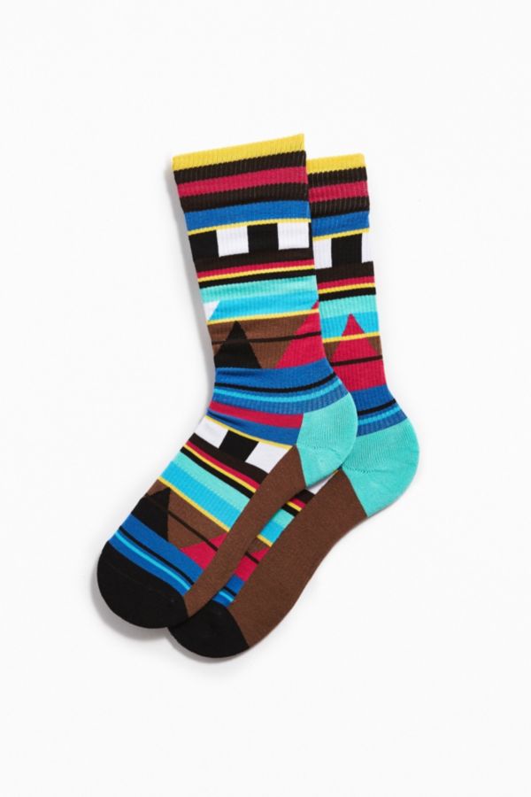 Happy Socks Graphic Stripe Sock | Urban Outfitters