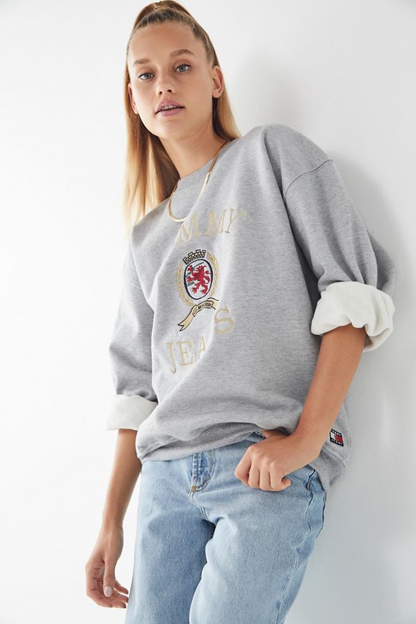 Tommy Jeans Crest Crew-Neck Sweatshirt | Urban Outfitters