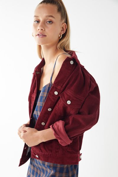 tommy jeans corduroy crest trucker jacket