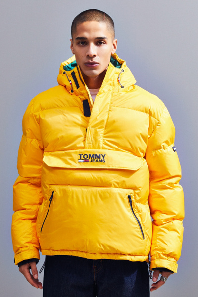 tommy jeans yellow puffer