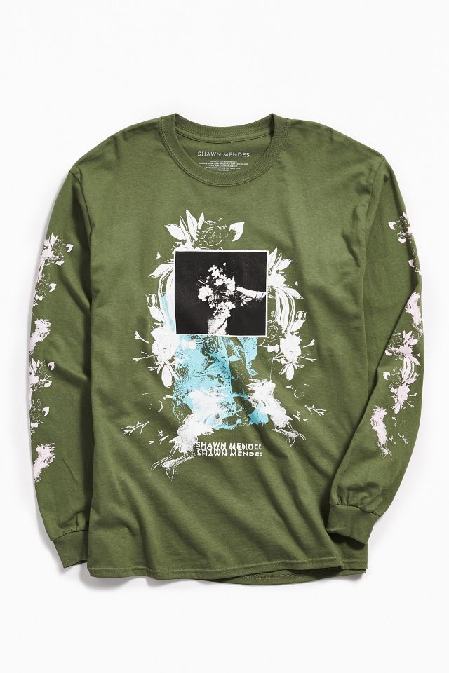 Shawn Mendes Floral Long Sleeve Tee | Urban Outfitters