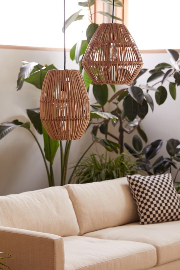 Bamboo Woven Pendant Light