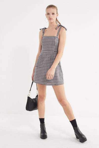 tie shoulder mini dress