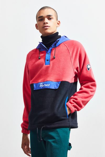 colorblock fleece hoodie