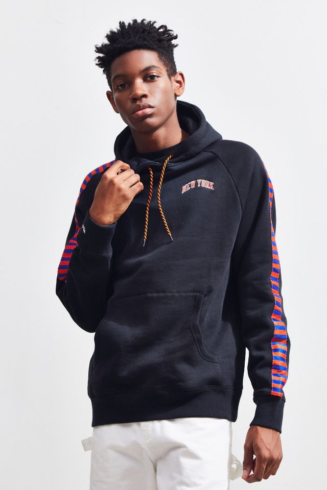 Mitchell & Ness New York Knicks Side Tape Hoodie Sweatshirt | Urban ...