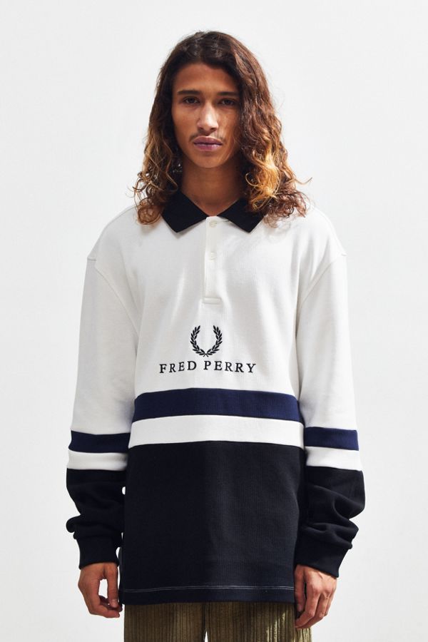 Fred Perry Embroidered Ribbed Sweatshirt | Urban Outfitters
