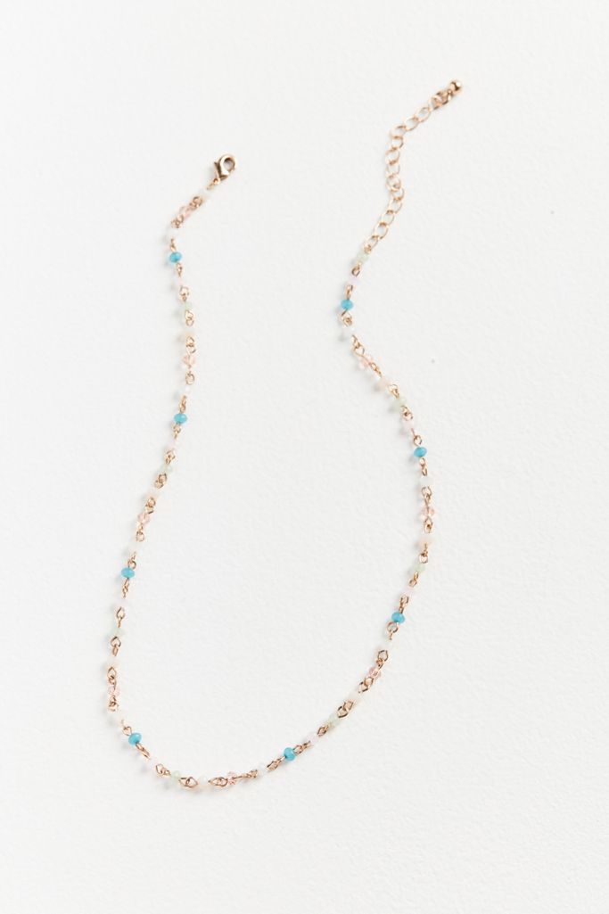 Avery Natural Beaded Necklace Urban Outfitters