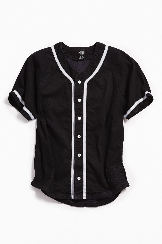 BDG Denim Baseball Shirt Urban Outfitters