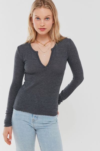 Out From Under Scarlett Notch Henley Top | Urban Outfitters