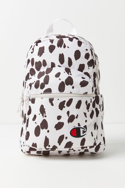 champion cow print backpack