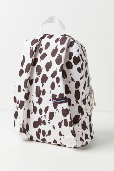 champion cow print backpack