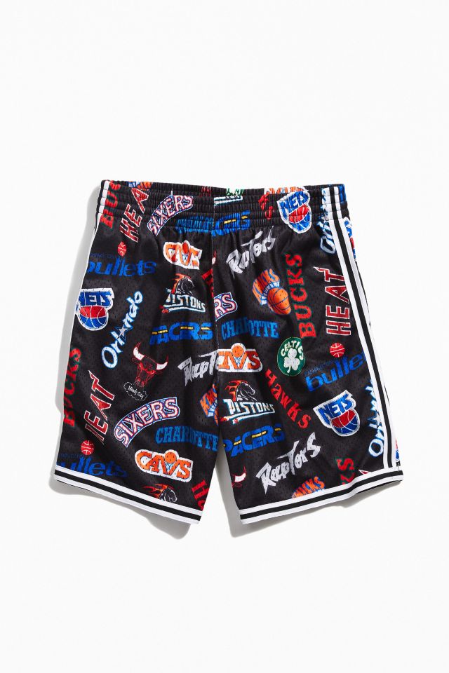 Mitchell & Ness Allover NBA Basketball Short | Urban Outfitters