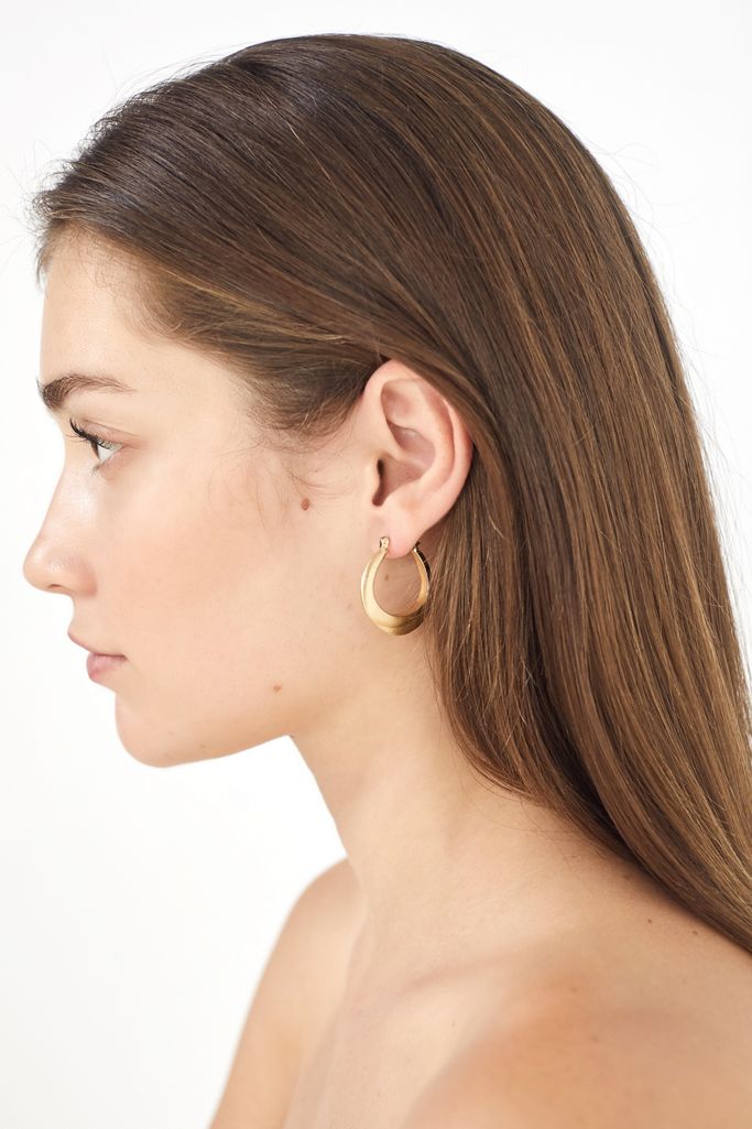 Organic Mid Hoop Earring Urban Outfitters Canada