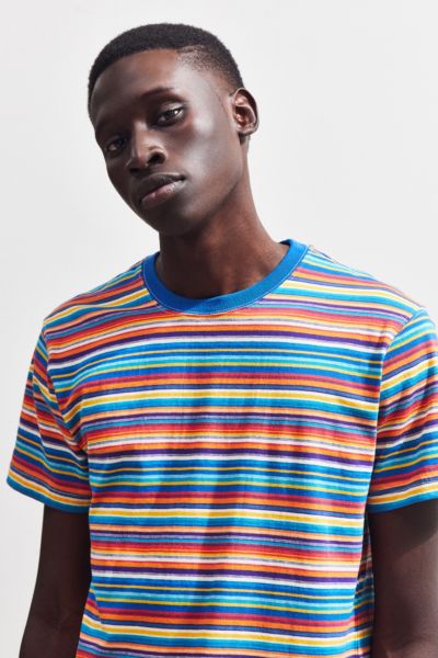 UO Rainbow Stripe Tee | Urban Outfitters
