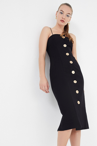 finders keepers bella button down mini dress