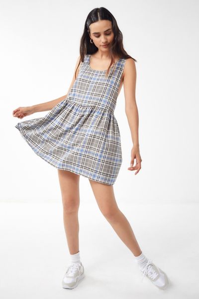 plaid babydoll dress