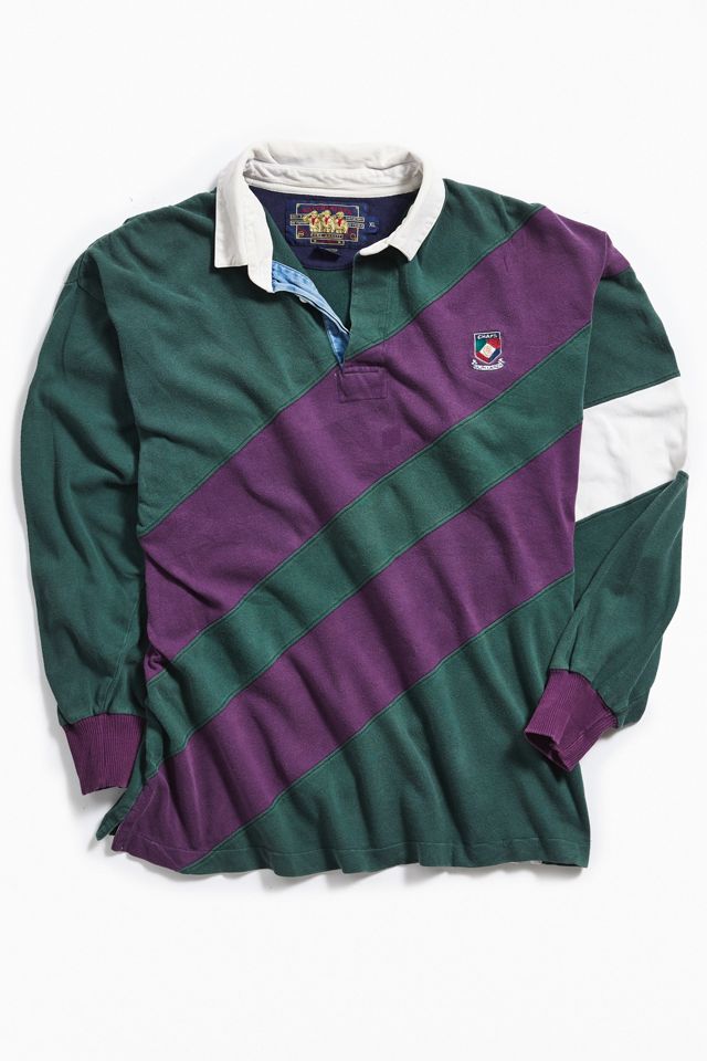 Vintage Chaps Diagonal Striped Rugby Shirt Urban Outfitters Canada