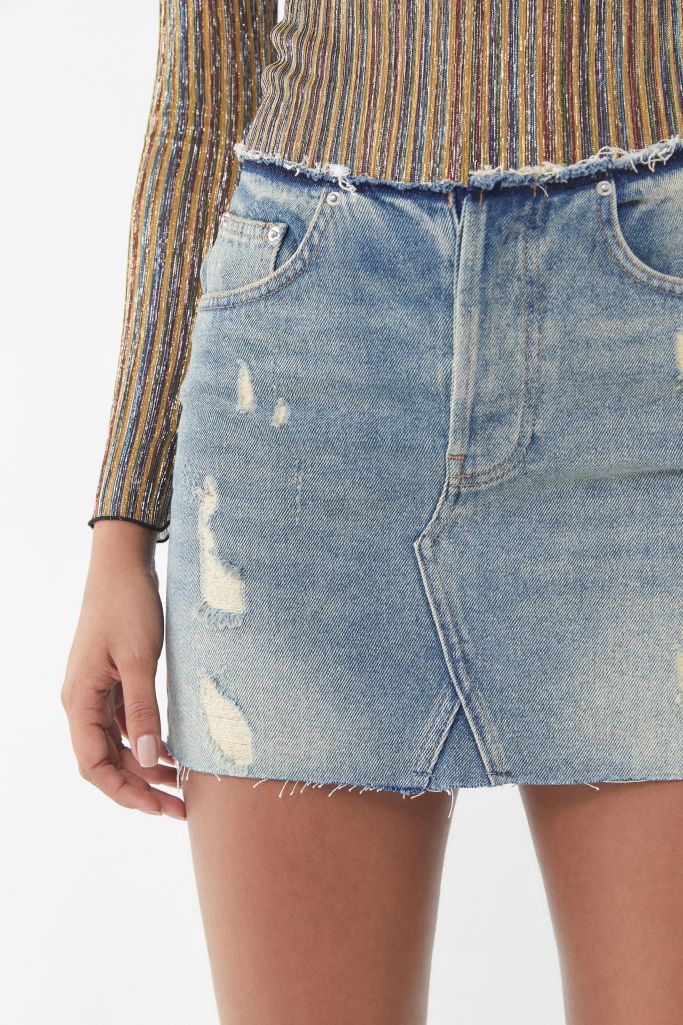 BDG Denim Raw Edge Mini Skirt | Urban Outfitters Canada