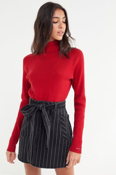 UO Pinstripe Paperbag Skirt | Urban Outfitters