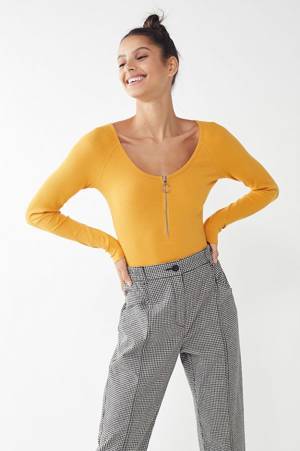 Out From Under Bree ZipUp Bodysuit Urban Outfitters Canada