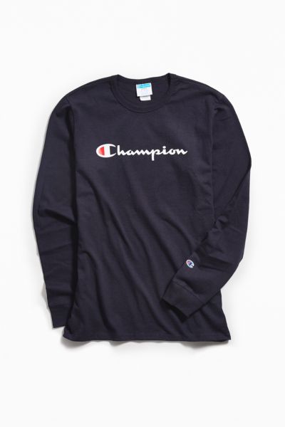 champion script ink long sleeve tee