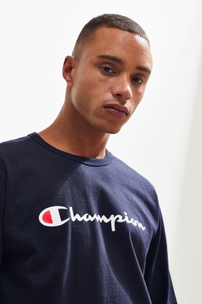 champion script ink long sleeve tee