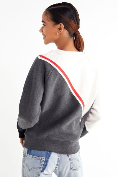 champion diagonal color block sweatshirt