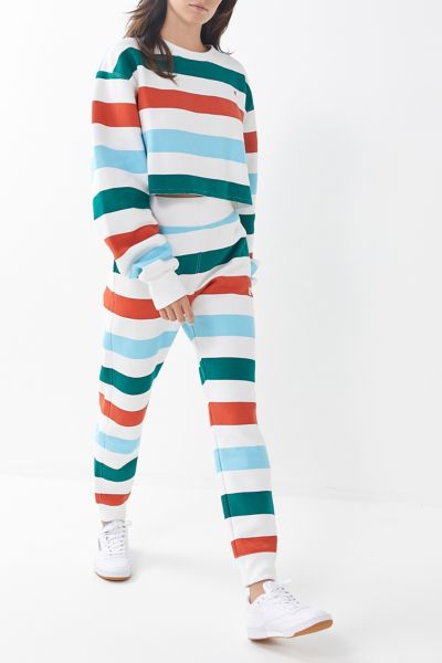 champion uo exclusive rainbow striped jogger pant