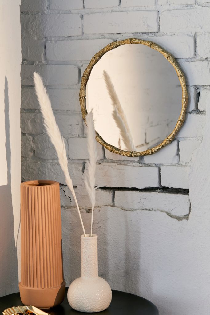 Gold Bamboo Round Wall Mirror Urban Outfitters