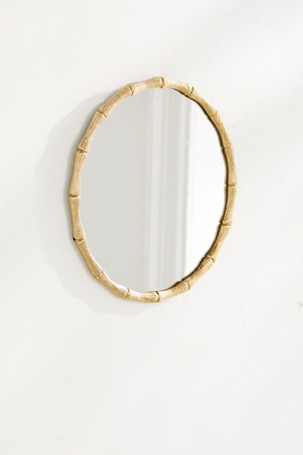 Gold Bamboo Round Wall Mirror Urban Outfitters Canada