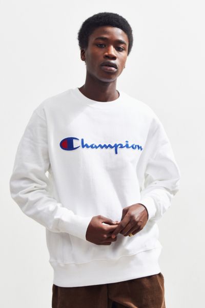 Champion Chain Stitch Script Crew Neck Sweatshirt 