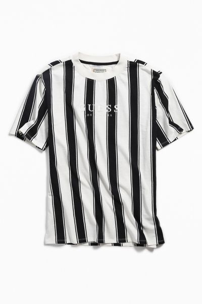 guess originals walden striped crew tee