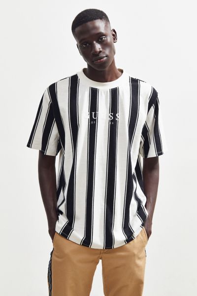 guess originals walden striped crew tee